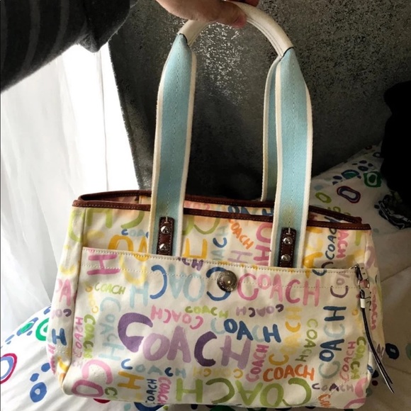 Coach Handbags - Rainbow coach Bag